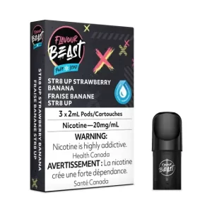 Flavour Beast Pod Pack - STR8 Up Strawberry Banana Iced